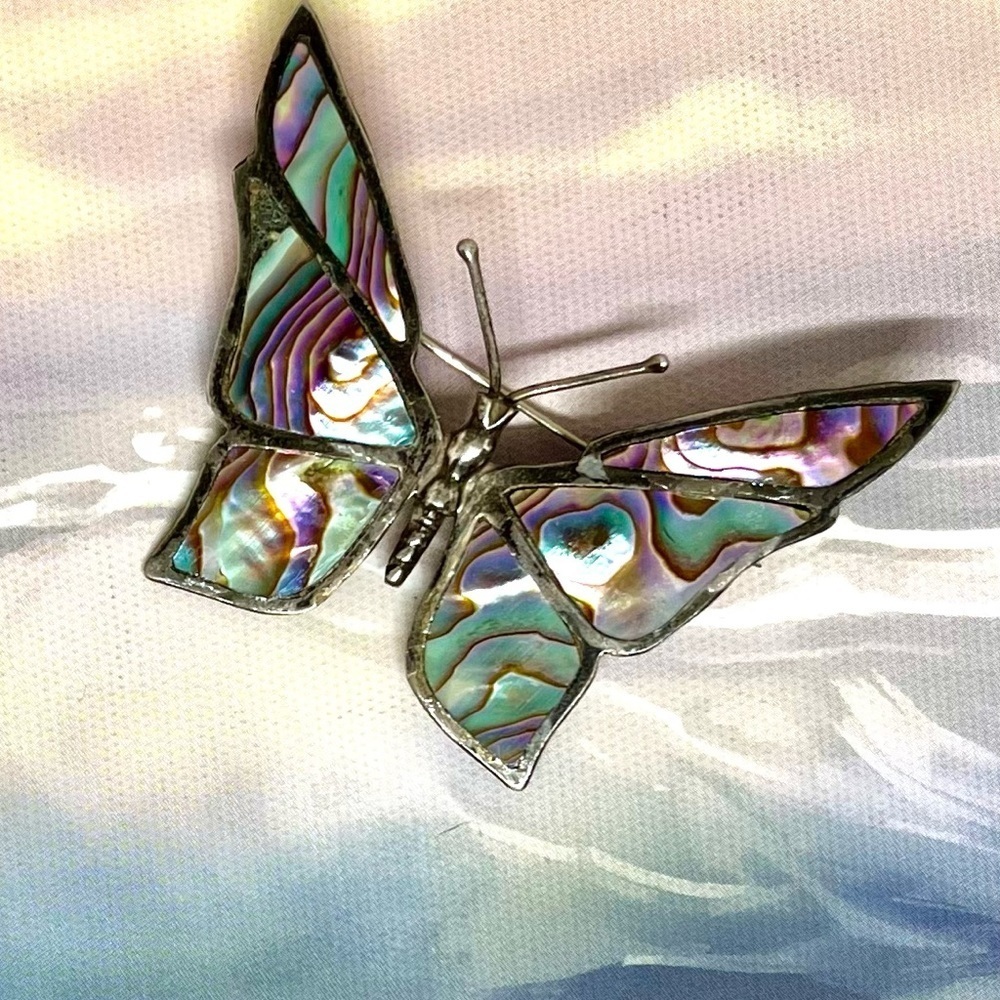 Vintage Butterfly Silver Brooch